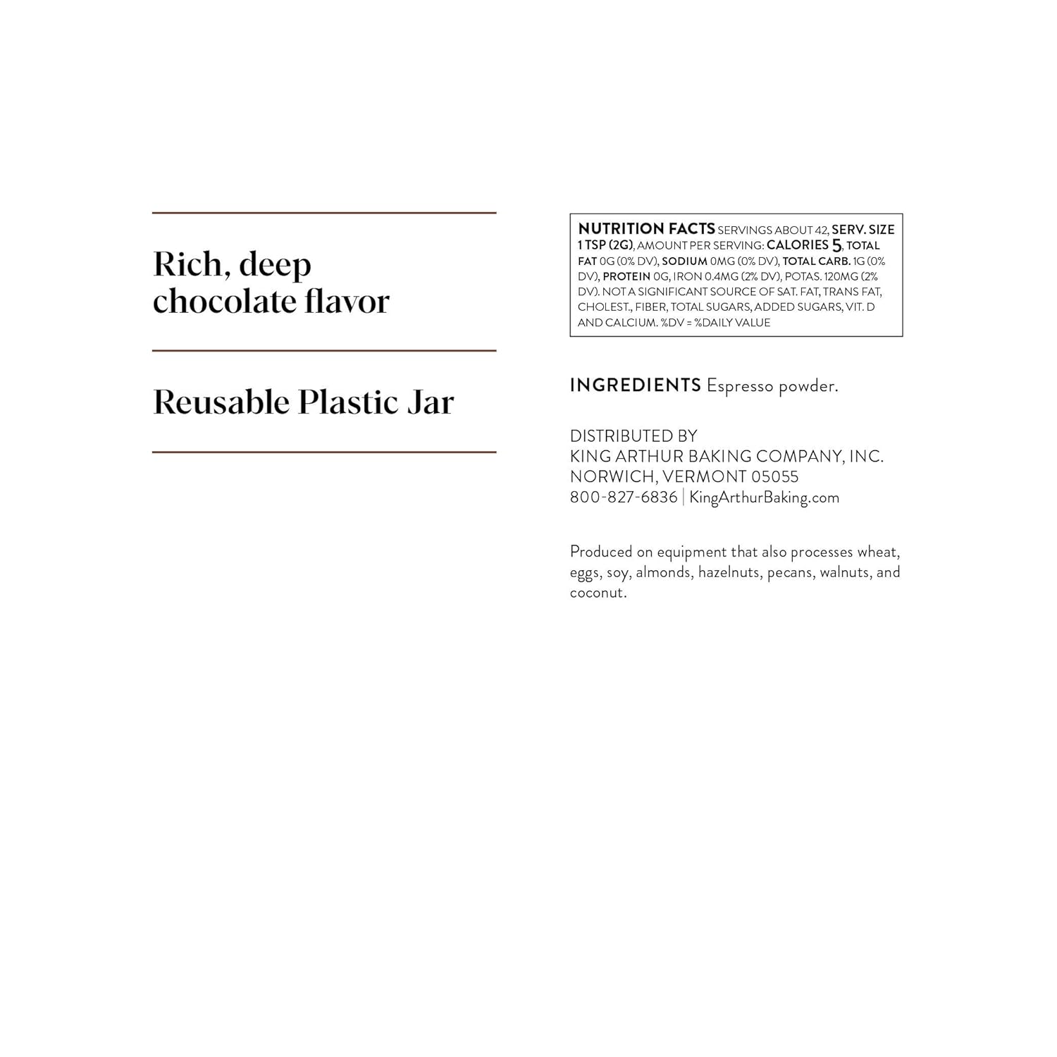 King Arthur Espressopulver – Intensiver Kaffeegeschmack in Kuchen