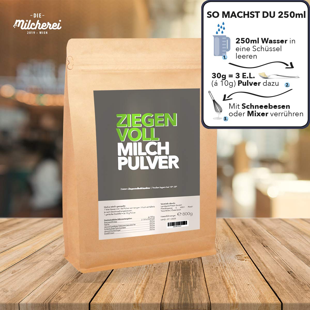 Milcherei Ziegenmilchpulver - Ohne regionale Zusatzstoffe 800g