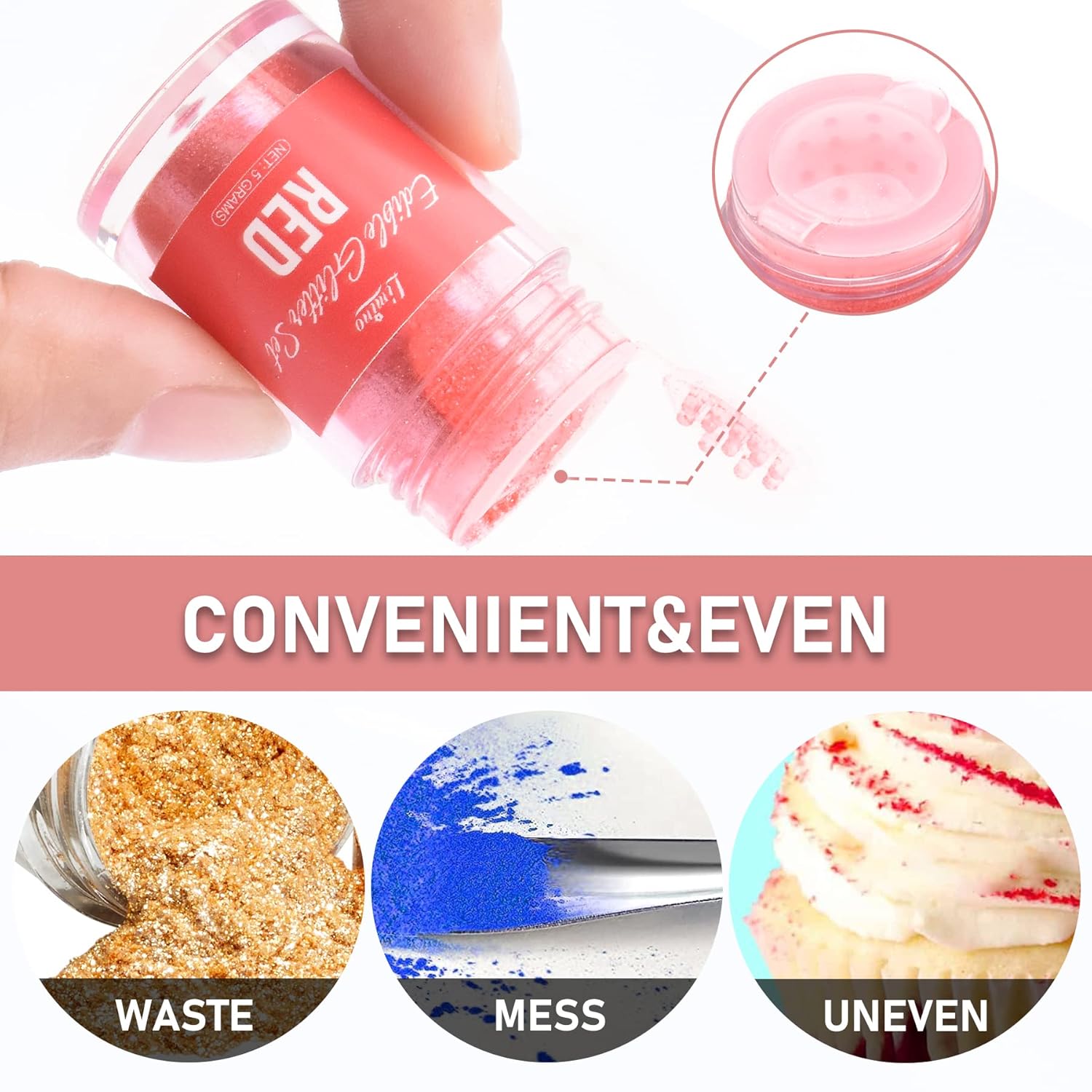 Schimmernder Glitzerstaub, essbarer Glitzer, 30 Gramm Naty Shop