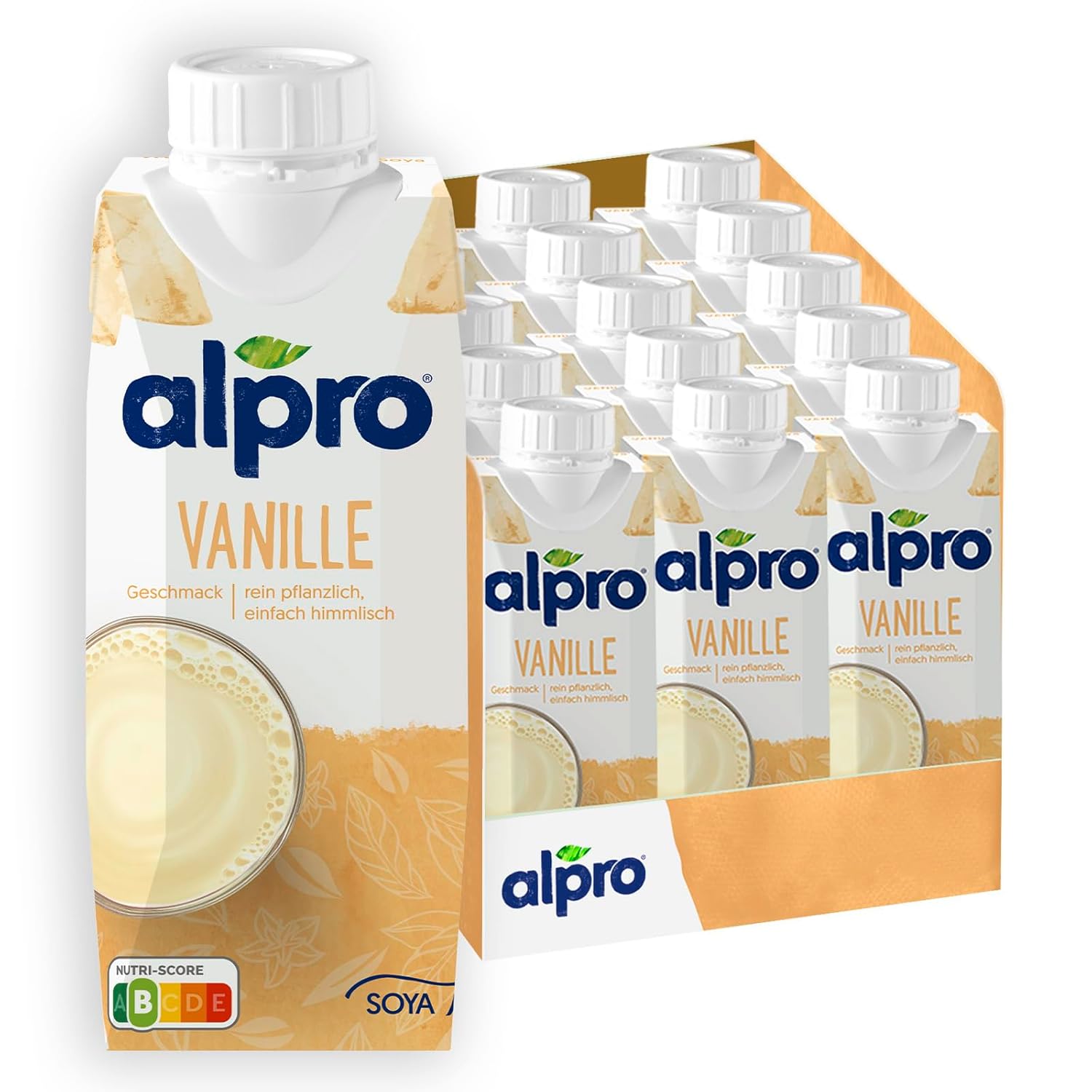 Alpro Vanille-Sojagetränk – vegan, laktosefrei, mit Vitaminen