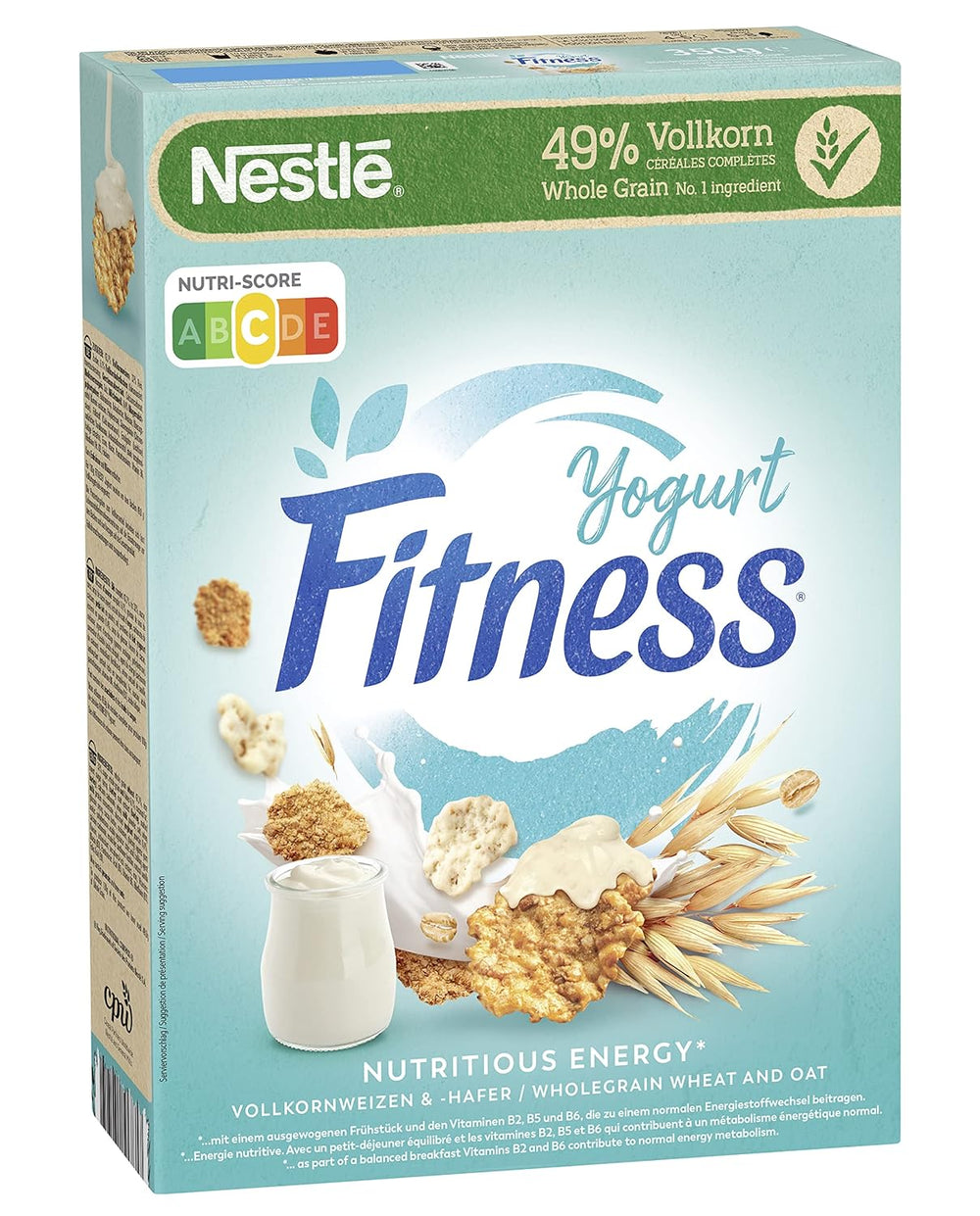 Nestlé Fitness Joghurt Vollkorn Frühstückscerealien mit Teiljoghurtgeschmack, 4er Pack (4 x 350g)