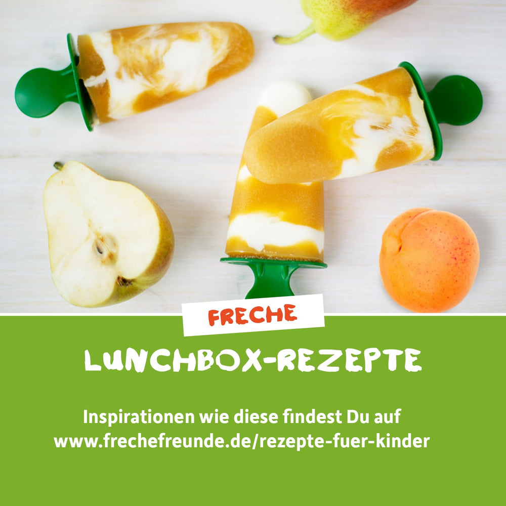 FRECHE FREUNDE Bio-Quetsch-Früchtebeutel mit Äpfeln, Bananen, Spinat und Gurke, püriertes Obst und Gemüse im Quetschbeutel für Babys ab 6 Monaten, vegan, 6er-Pack (6 x 100 g)
