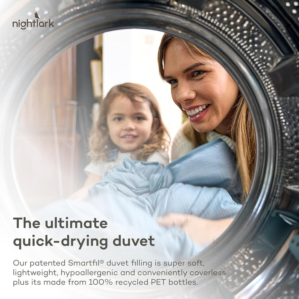 Set plapumă și față de pernă Night Lark, 10,5 tog, pat single, tartan roșu clasic, lenjerie de pat de lux, hipoalergenică, lavabilă la mașină Plapumi si pilote Naty Shop