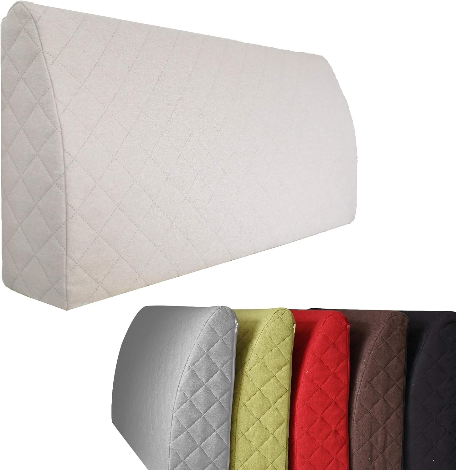 Sabeatex® spătar pentru pat, pernă de canapea, pernă de spătar pentru mobilier de lounge sau palet în 5 culori la modă. Lungime 90 cm, înălțime 45 cm Culoare: (gri) Perne lombare Naty Shop Bej / Natură