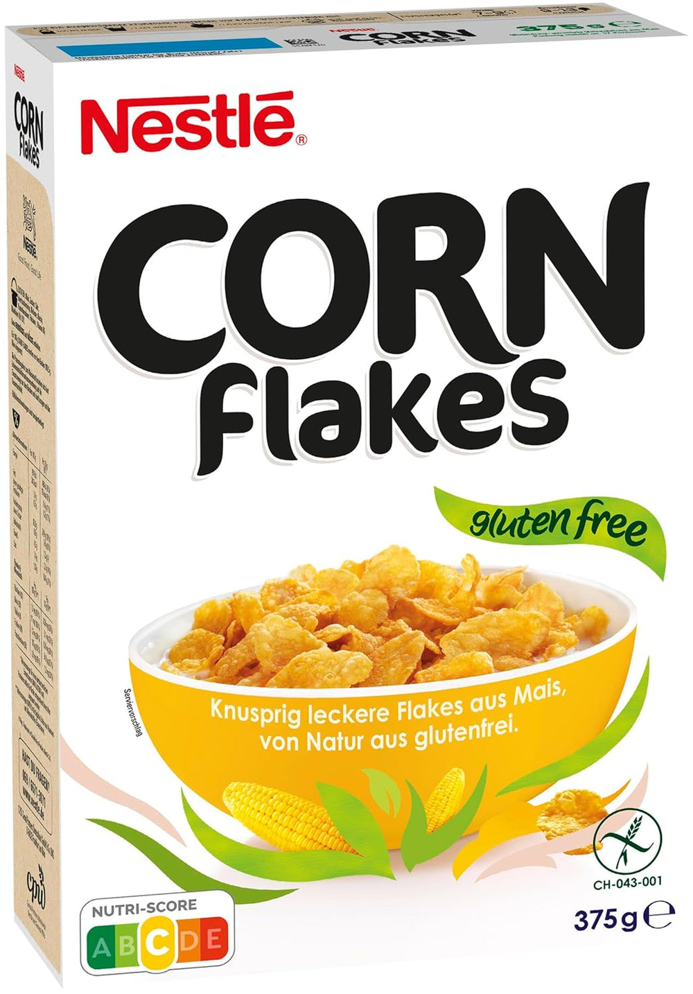 Nestlé Cereals Cornflakes, klassische Cornflakes, glutenfrei, 1er Pack (1 x 375 g)