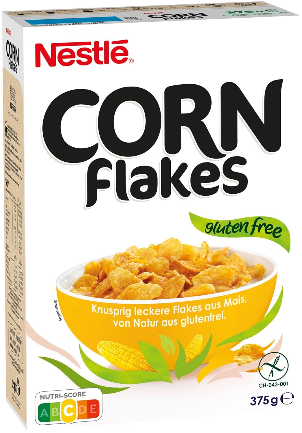 Nestlé Cereals Cornflakes, klassische Cornflakes, glutenfrei, 1er Pack (1 x 375 g)