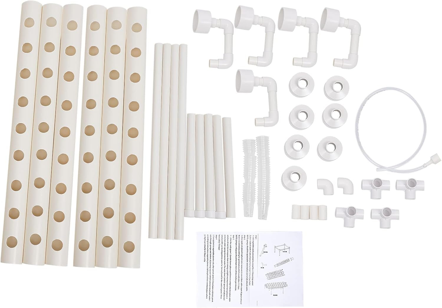 1-lagiges Hydrokultur-Anbauset mit 54 Pflanzgefäßen, erdlose PVC-Pflanzenanbausysteme mit Wasserpumpe, Hydrokultur-Anbausets für den Anbau von Gemüse und Obst auf Balkonen, Gärten, Terrassen und Hinterhöfen