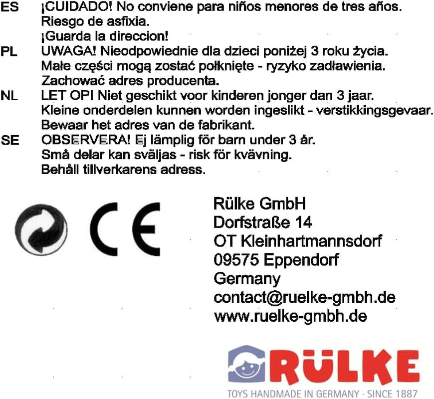 Rülke Holzspielzeug 23112 Puppenhaus, Holzfarben, rot Puppenhäuser Naty Shop