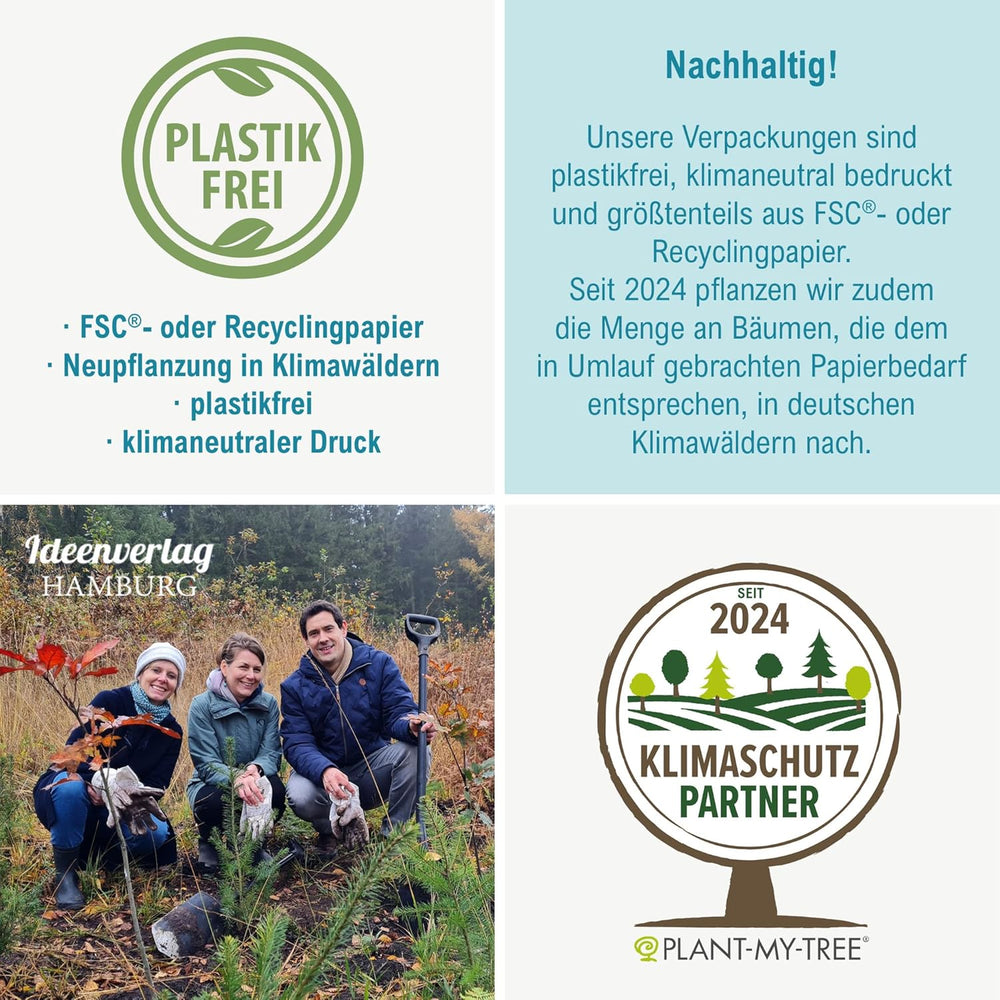 10x „Glück to grow“ Semenbomben als Glückbringer 2026 & Blumensamen Geschenk | Mitbringsel Erwachsene & kleine Gastgeschenke Silvester - Kleeblatt Glückbringer Prüfung - inkl. Geschenkkarten-Set