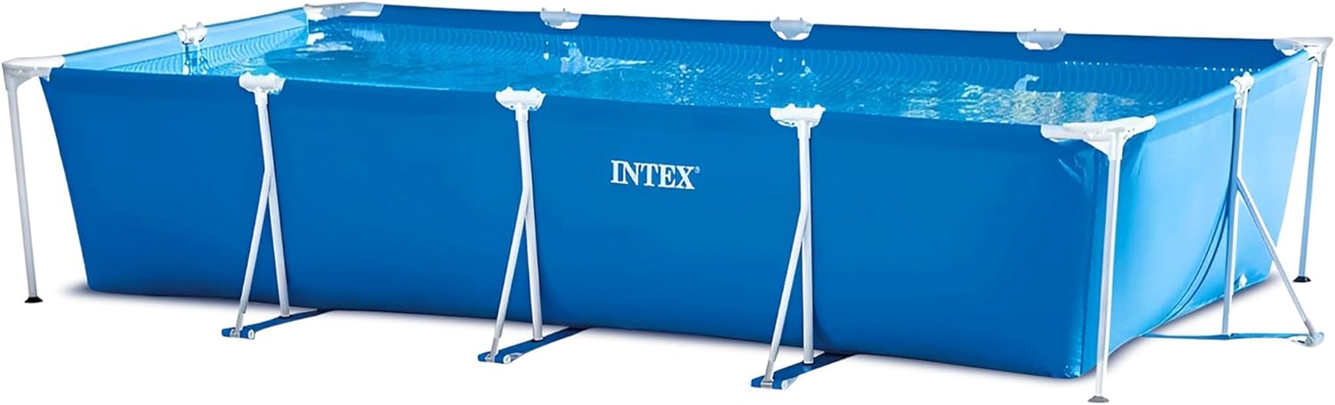 Intex 28271NP - Piscină supraterană dreptunghiulară cu cadru, 2282 L, oțel și PVC, albastră, 260x160x65 cm