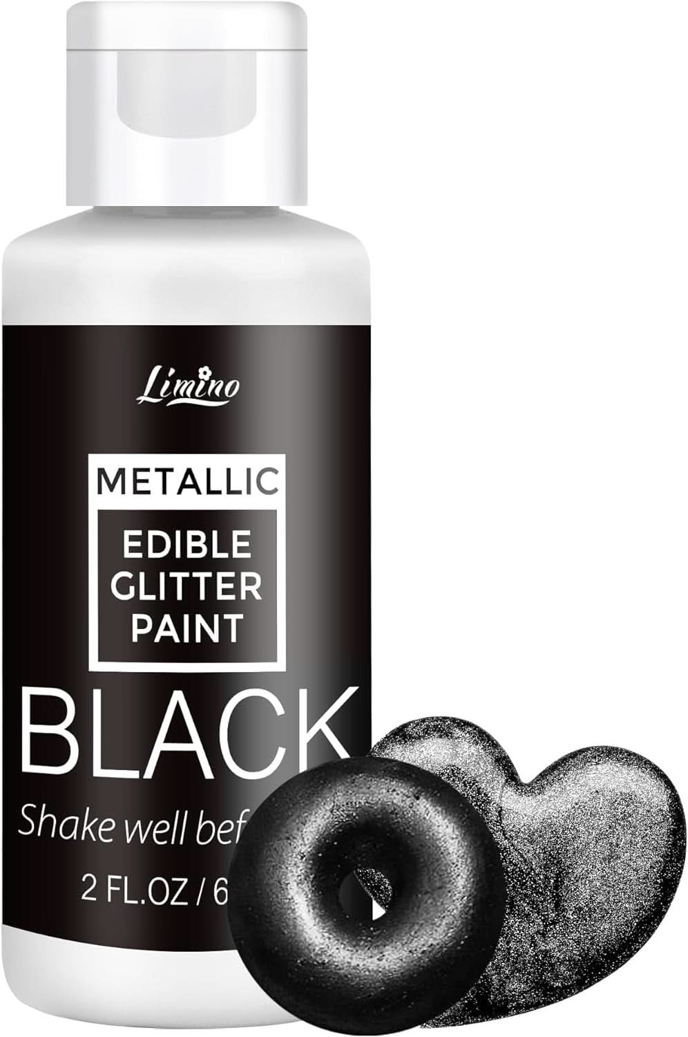 Flüssiger essbarer Glitzer, 60 ml Naty Shop Black