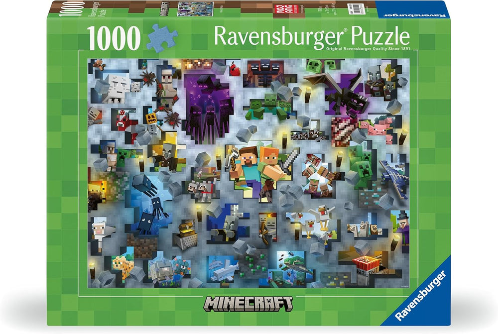 Ravensburger Puzzle 12000422 – Minecraft Mobs – 1000 Teile Minecraft-Puzzle für Erwachsene und Kinder ab 14 Jahren. Puzzle Naty Shop