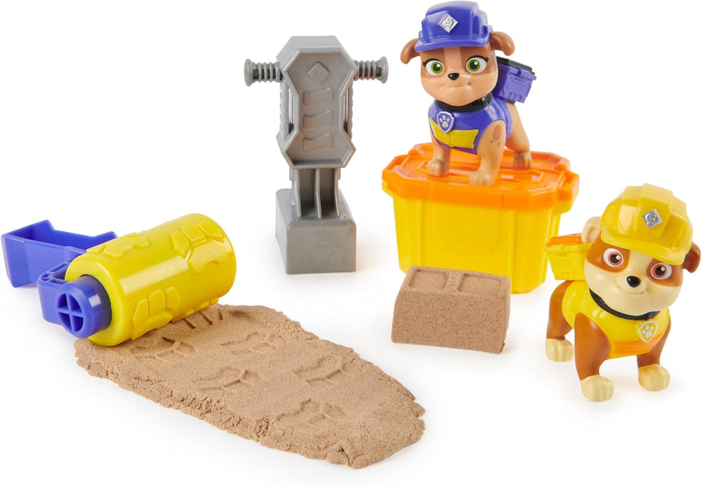 Rubble & Crew – Rubble & Mix Figuren-Actionfiguren-Set, 2 Bauspielzeuge und 85 g kinetischer Bausand, Spielzeug geeignet für Kinder ab 3 Jahren. Actionfiguren Naty Shop