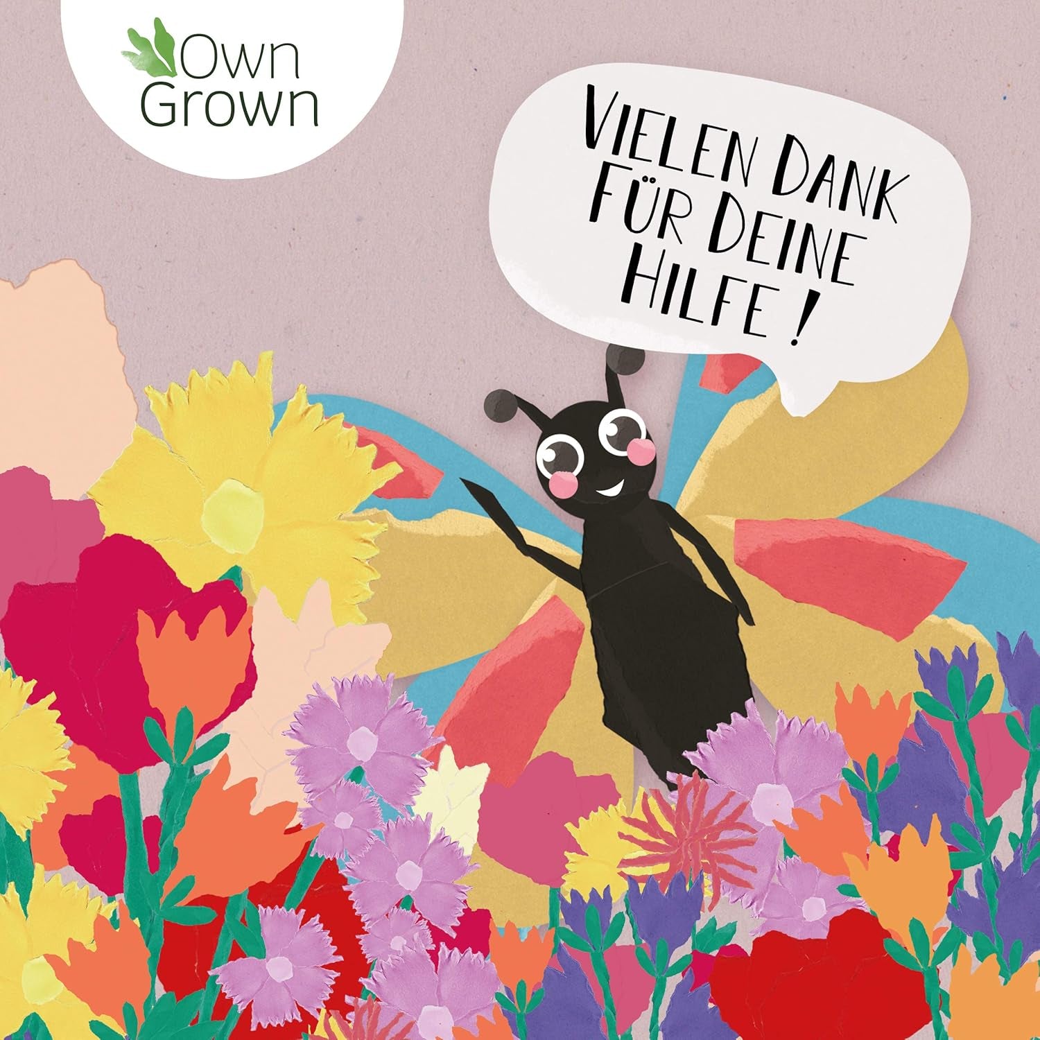 Butterfly Meeting Blumenmischung: 100 g Premium-Schmetterlingsblumensamen – insektenfreundliche Bienensamen, mehrjährige und einjährige Blumensamen für Wiesen – Wildblumensamen von OwnGrown