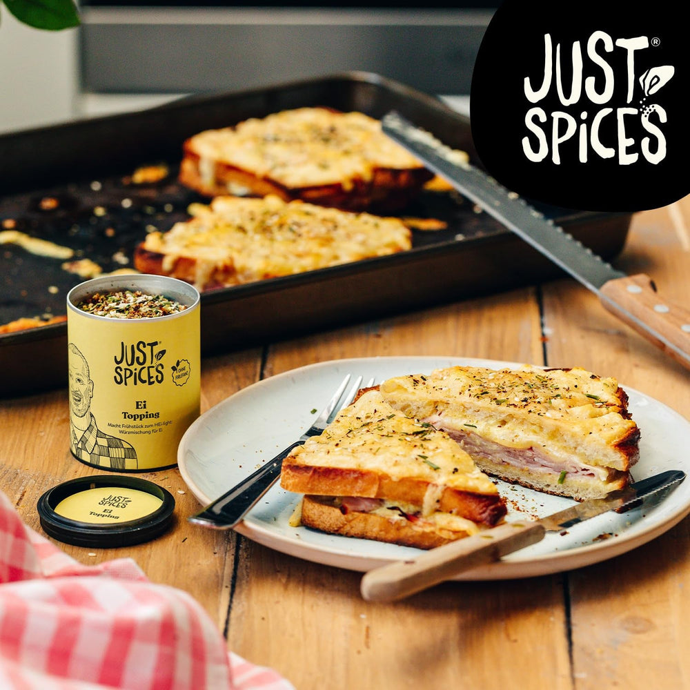 Just Spices Ei Topping I Streue Geschmack auf alle Ei-Speisen vom gekochten Ei bis Spiegelei I Gewürzdose, 55 g