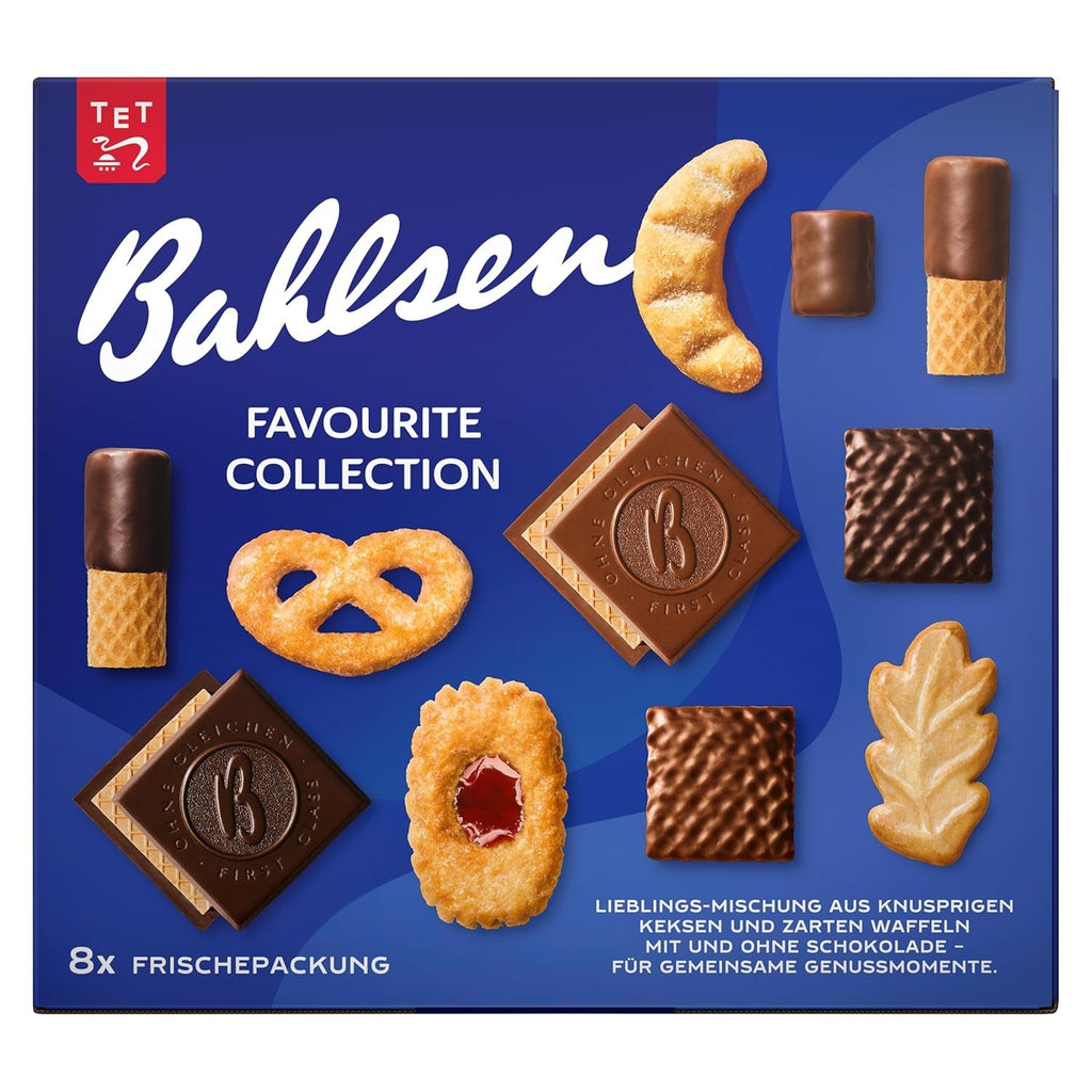 Bahlsen Favourite Collection XL, 1 pachet, mix pentru aluat crocant și napolitane cu lapte și ciocolată neagră (8 x 227 g/ 1816 g)