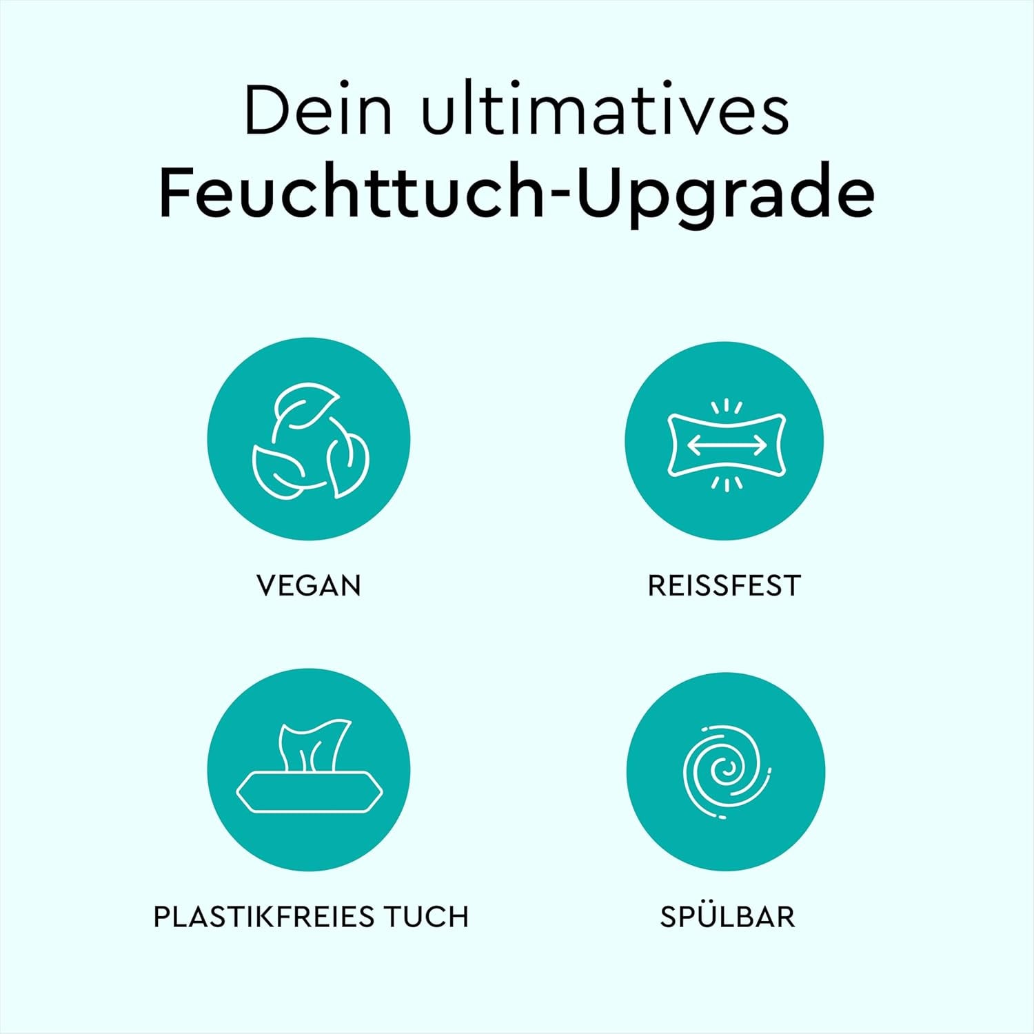 LILLYDOO Toiletten-Feuchttücher, 720 Stück (12 x 60), 100 % plastikfreie, spülbare Tücher, parfümfrei