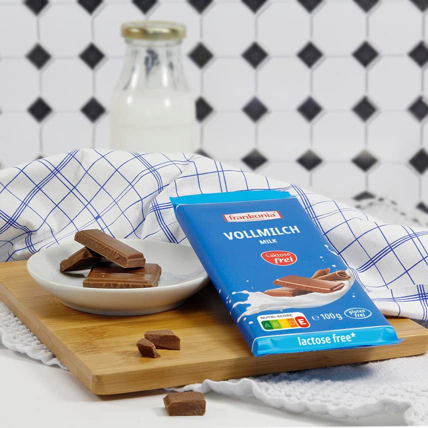 frankonia CHOCOLATE Vollmilchschokolade ohne Laktose und Gluten, 100 g