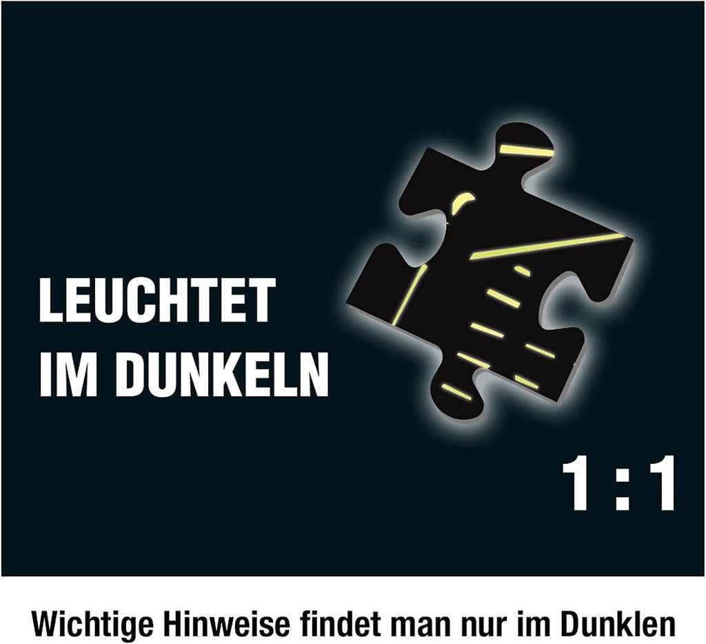 The Three ??? - Crime Puzzle - The Villa of the Puzzles By KOSMOS 697976, 300 piese, Strălucește în întuneric, Cu lampă UV, Citire, Puzzle, Rezolvarea puzzle-urilor, Puzzle detectiv De la 10 ani Puzzle Naty Shop