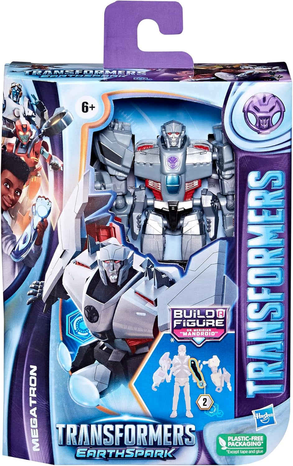 Jucărie Transformers Earthspark Deluxe Class Megatron, figurină de acțiune înaltă de 12,5 cm, jucărie robot pentru copii cu vârsta peste 6 ani Action figures Naty Shop