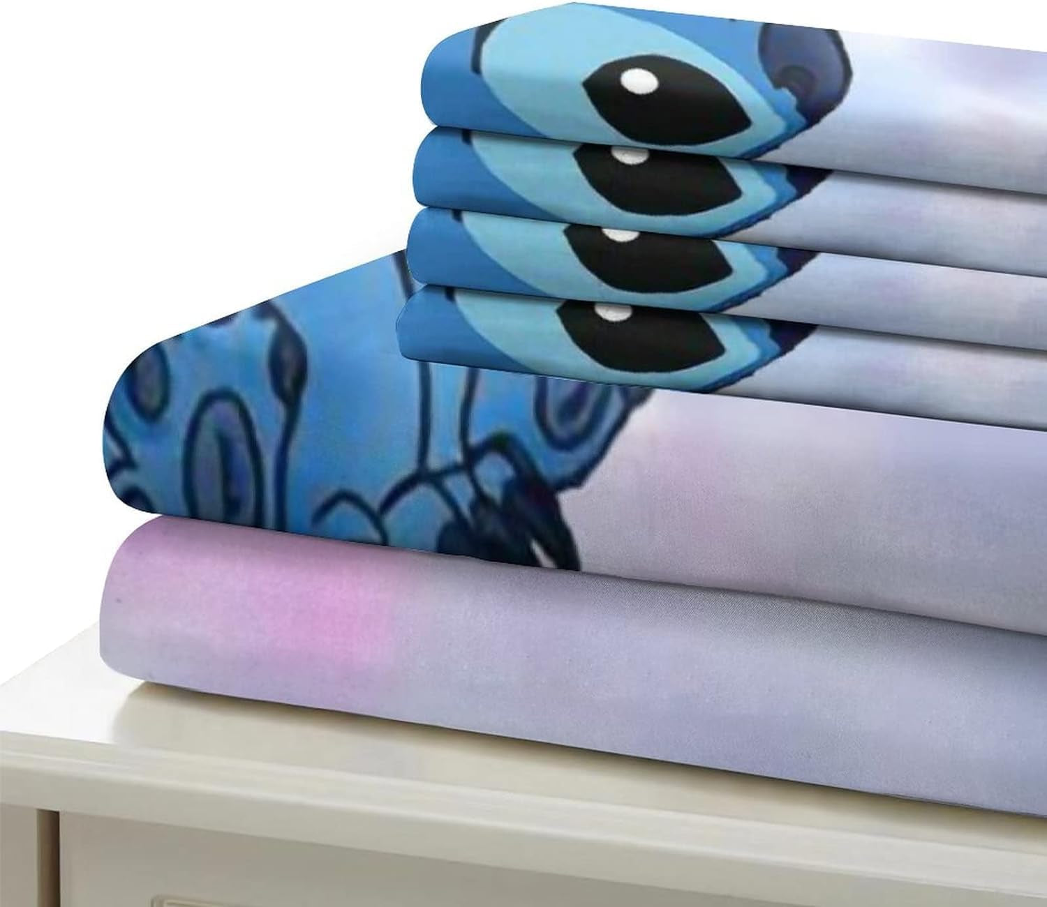 3-teiliges Bettwäscheset, Stitch Bettwäsche – Kinder Naty Shop Purple Single (90 x 190)