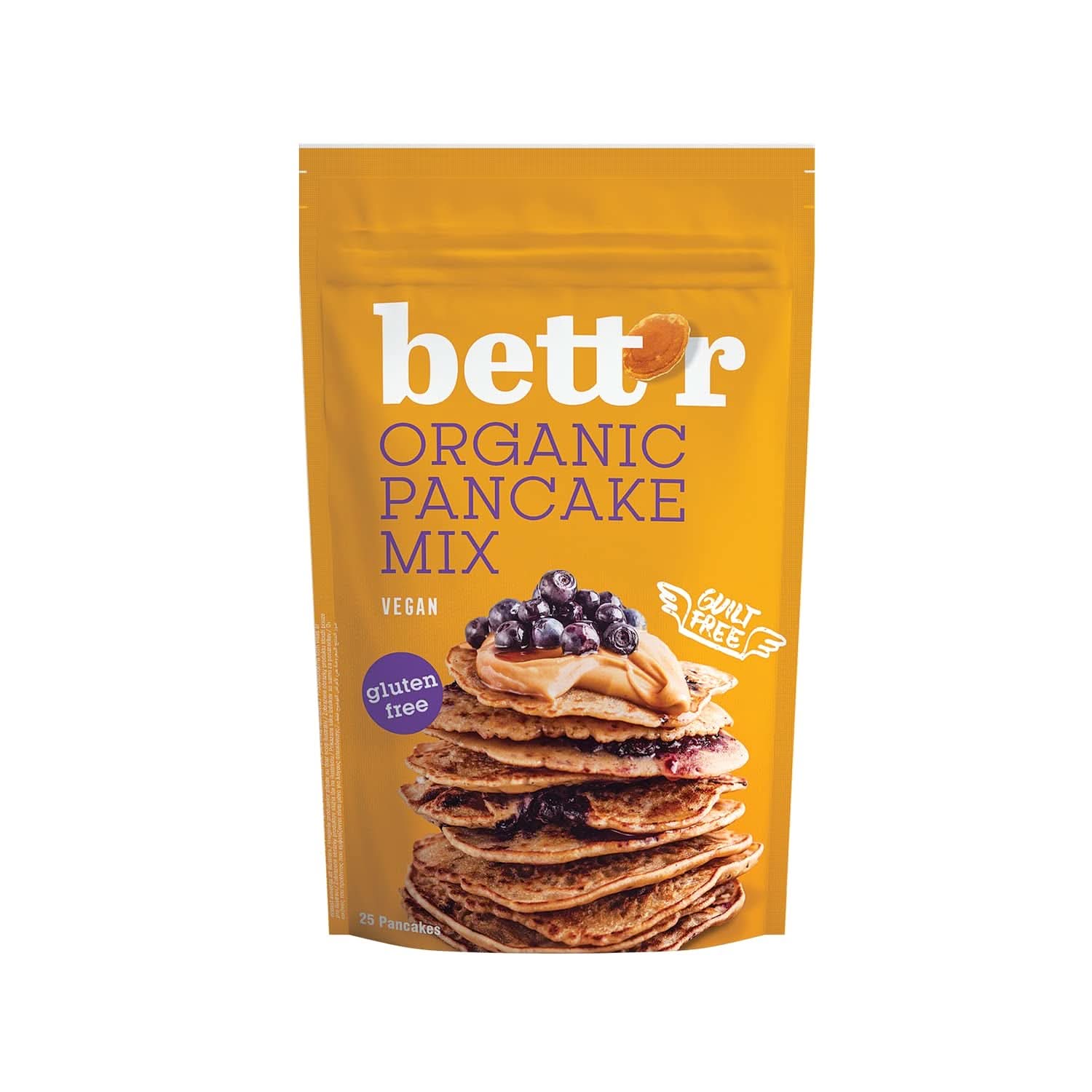 Bett'R Pancake Mix, biologische, vegane und glutenfreie Backmischung, 6 x 400 Gramm Kitchen Naty Shop
