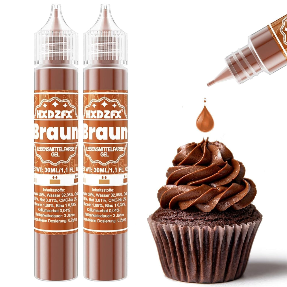 Colorant alimentar în gel - HXDZFX 2×30ml, colorant alimentar fără zahăr, foarte concentrat, pentru decorarea torturilor, fondant alb, macaroane, prăjituri, copt, ouă de Paște, slime (mov struguri)