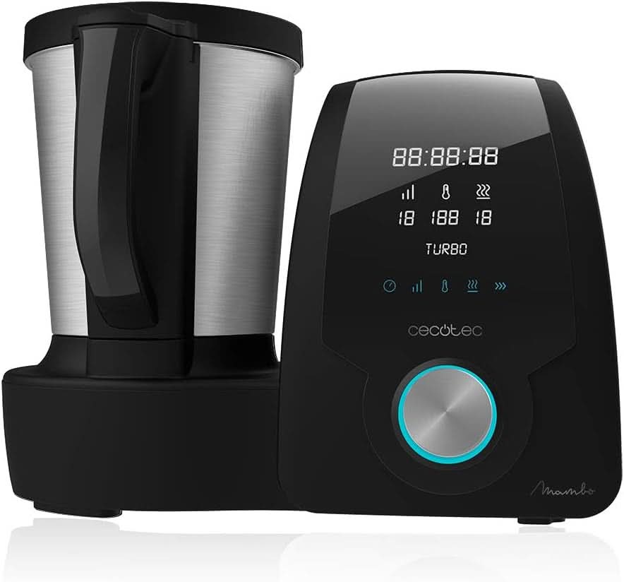 Cecotec Mambo 6090 Multifunktions-Küchenmaschine, 1700 W, 23 Funktionen, Krug Mit Fassungsvermögen 3,3 L, 3 Teller Gleichzeit, 10 Geschwindigkeitsstufen, Timer Küchenroboter und Mixer Naty Shop