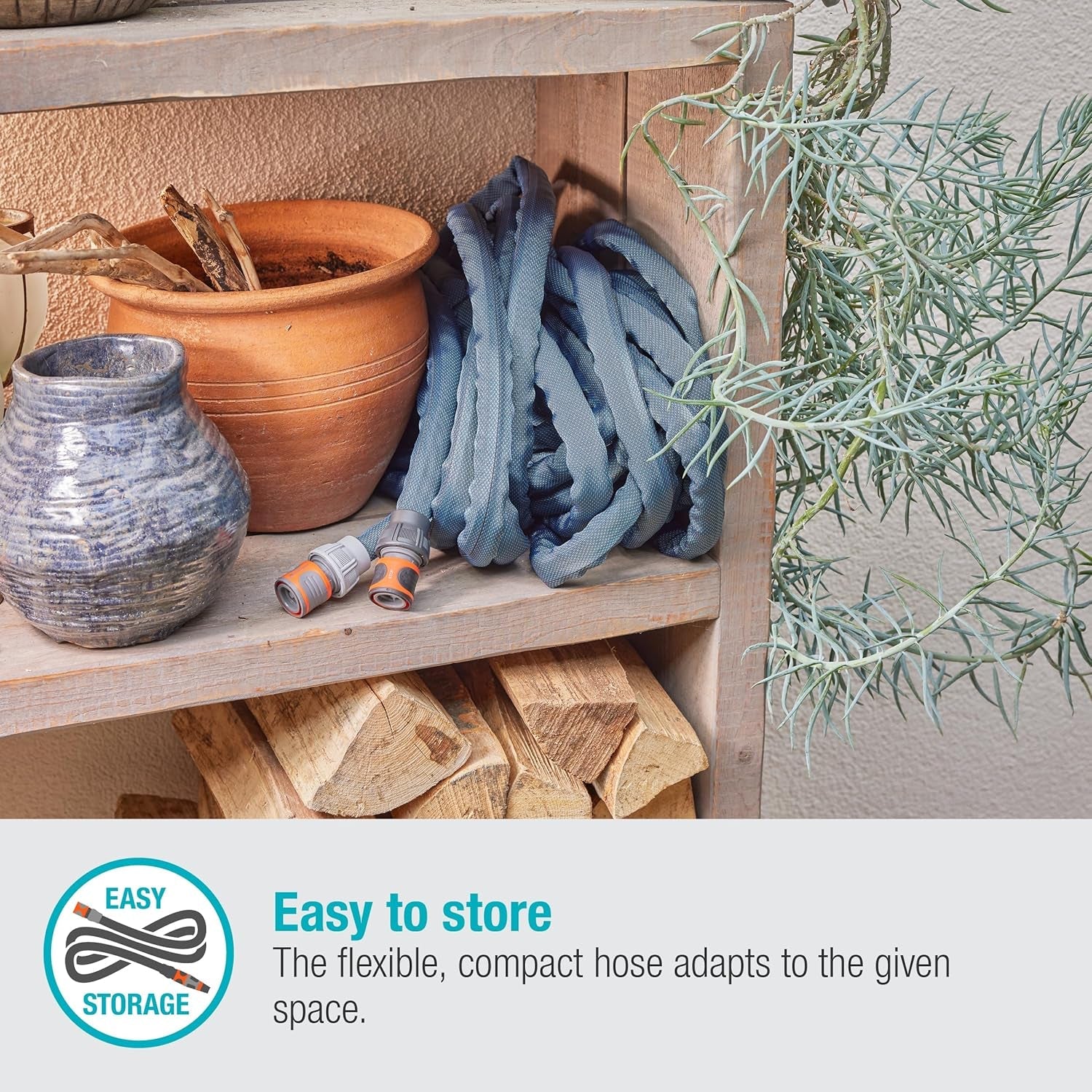 Set Gardena Liano Xtreme 3/4 inch, 20m: Furtun de grădină extrem de robust din material textil, cu furtun interior din PVC, ușor, rezistent la intemperii (18480-20)