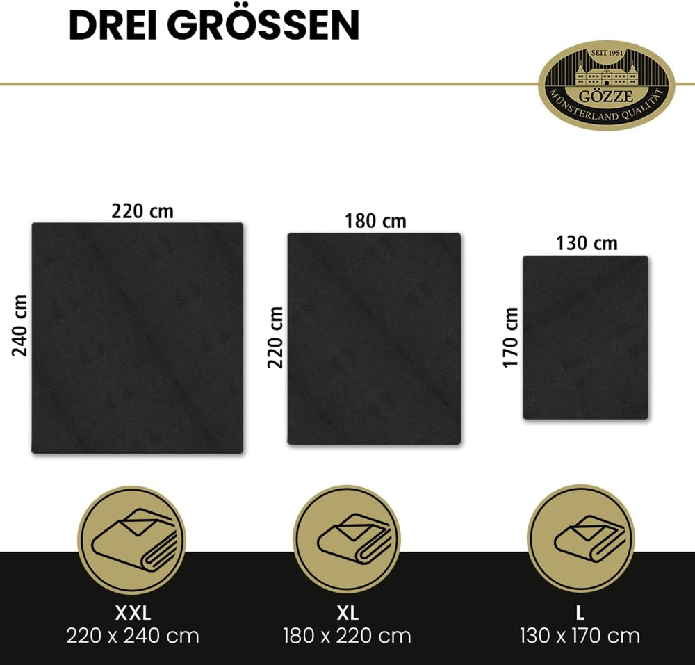 Gözze - Kuscheldecke Premium Kaschmir-Feeling, 500 g/m², 180 x 220 cm - Senf Betten und Decken Besuchen Sie den Gözze-Store