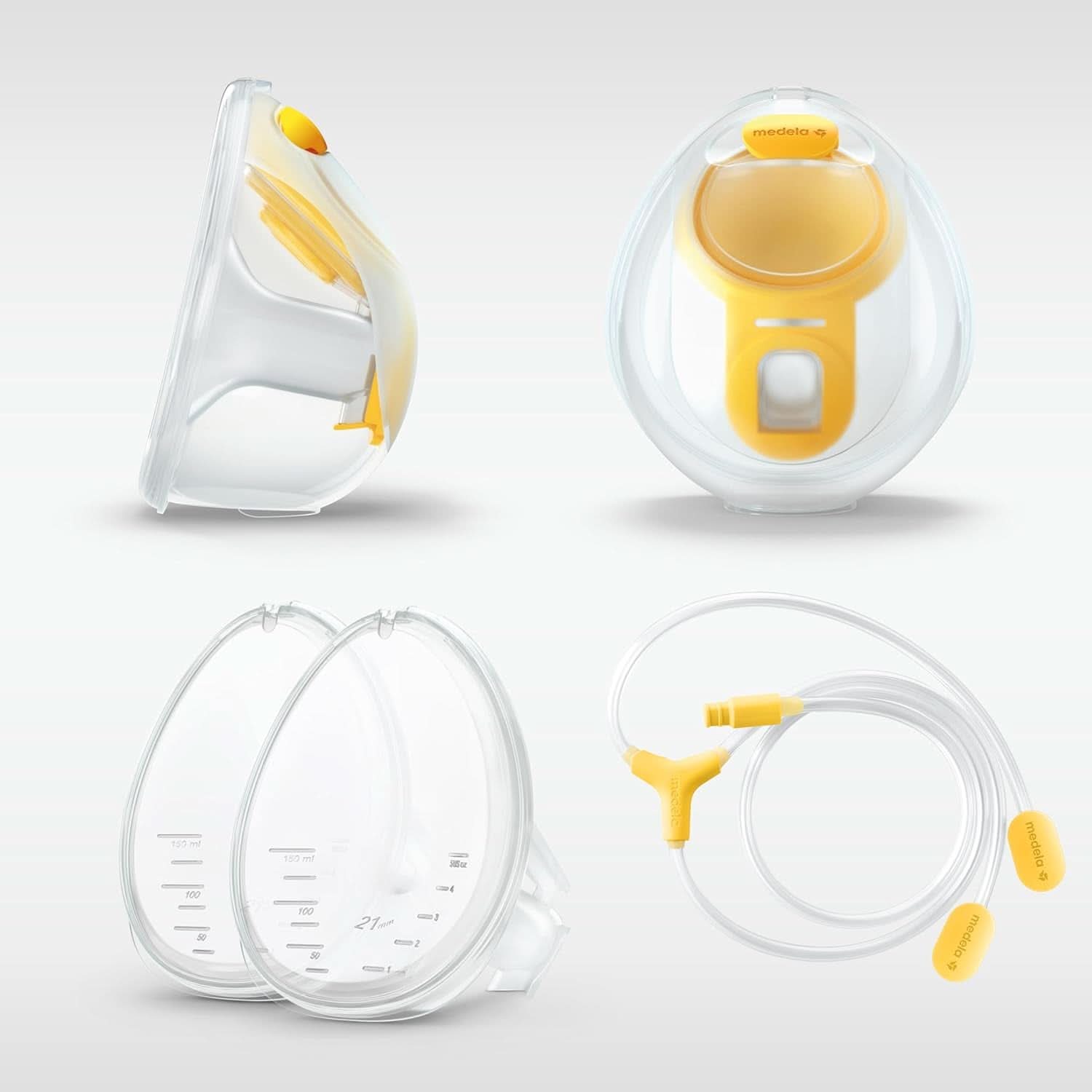 Manuelle Milchpumpe Medela Harmony – Kompaktes Schweizer Design mit Personalfit Flex-Schutzschilden und Medela 2-Phase Expression-Technologie. Zubehör Essen und Stillen Bebe Naty Shop