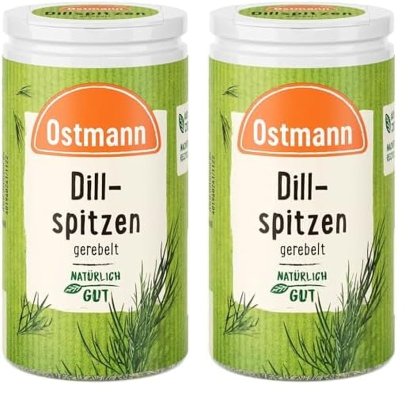 Ostmann Gewürze - Dillspitzen gerebelt | Ideal für Kartoffelsalat, Fischgerichte und Senfsauce 12,5 g in der Streudose
