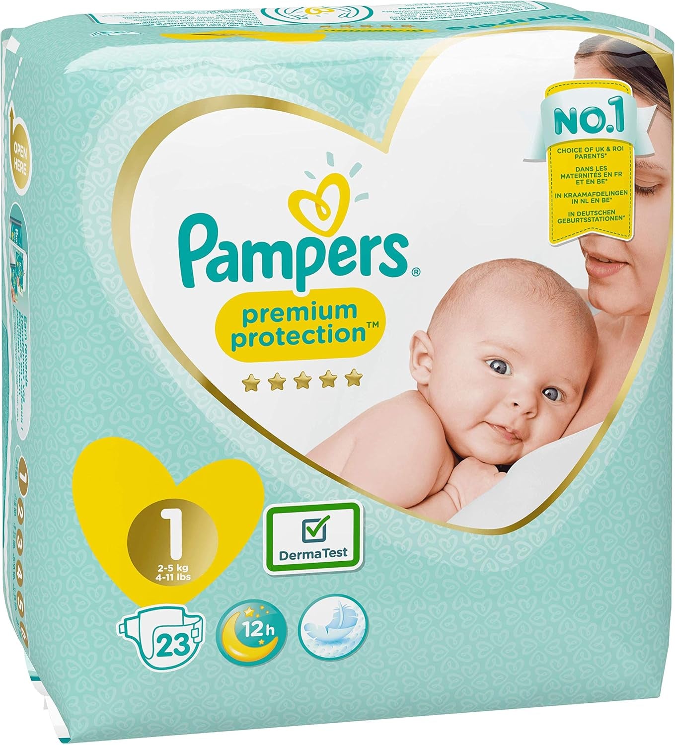 Pampers Premium Protection New Baby Windeln, Größe 1 (Neugeborene), 22 Stück