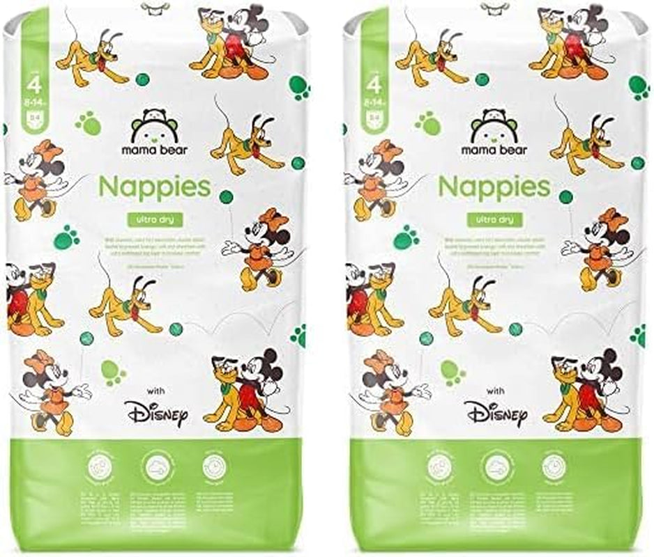 Amazon-Marke: Mama Bear Disney Ultra Dry Windeln, Größe 3 (4–9 kg) – Monatsbox, Weiß, 172 Stück (2 Packungen mit 86 Stück)