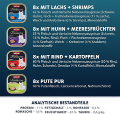 animonda Vom Feinsten Adult Fish & Meat Variety (32 x 100 g), hrană umedă pentru pisici adulte, hrană pentru pisici fără cereale și fără zahăr, pateuri fine în bucăți