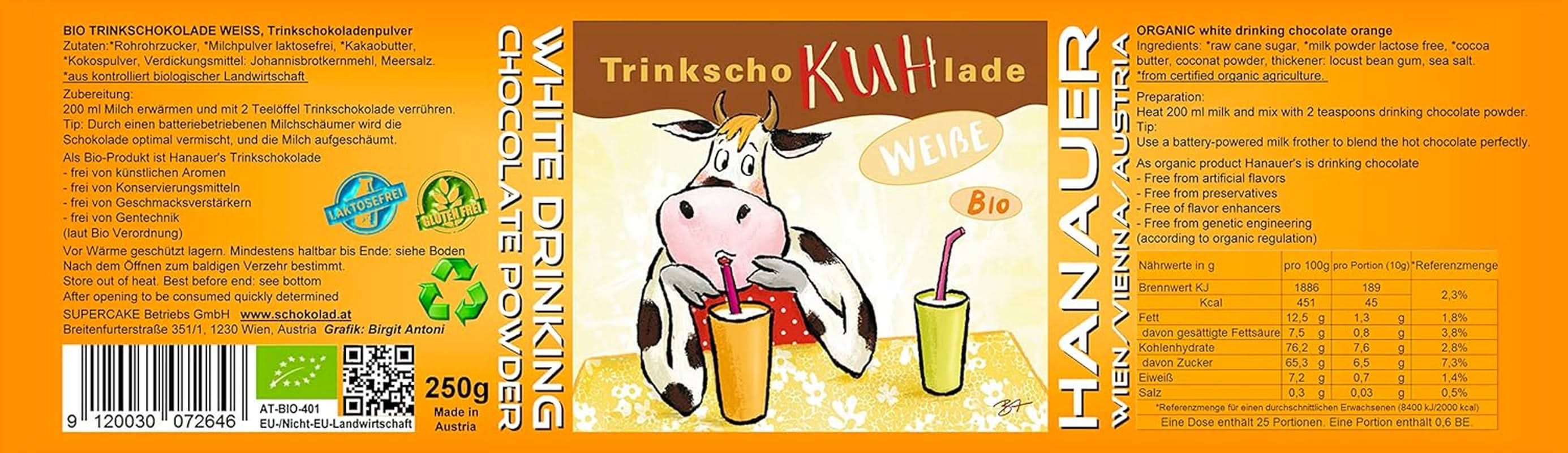 Trinkschokolade, Bio – Box 250 Gramm Kakao und heiße Schokolade Naty Shop