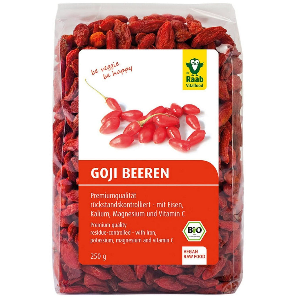 Raab Vitalfood Organic Goji Berries, calitate premium, 500 grame Produse deshidratate Naty Shop 250 grame
