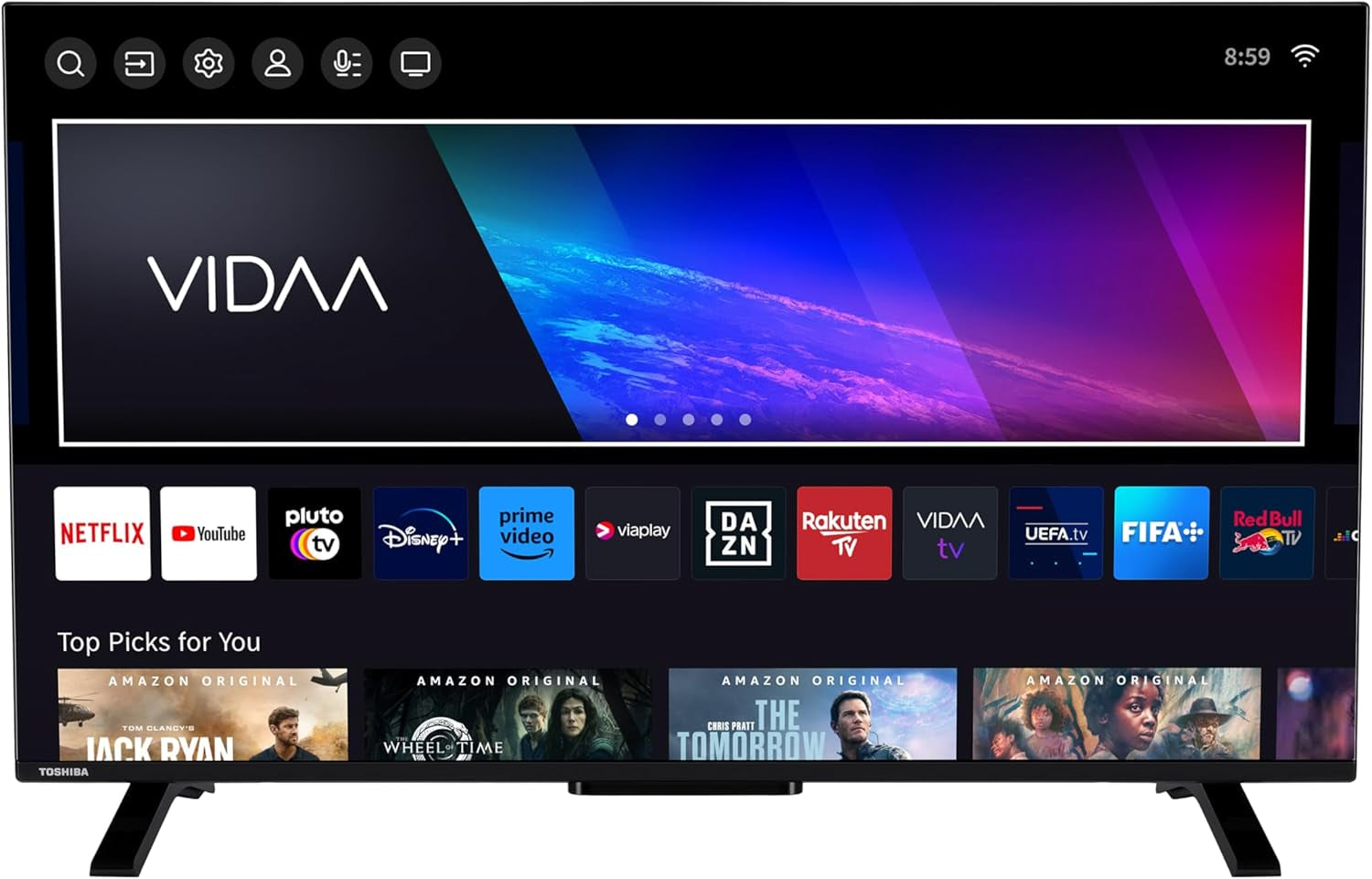 Televizor Toshiba 40LV2E63DAZ de 40 de inci/TV inteligent VIDAA (Full HD, HDR, tuner triplu, Bluetooth, Dolby Audio) [2024]