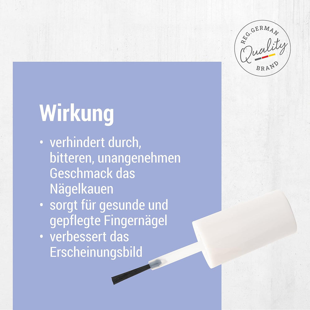 TITANIA Anti-Rötungs-Nagellack (10 ml) • Nagelkauen-Nagellack • Nagelkauen-Prävention • Hand-Nagelkauen-Schutz • Hand-Nagelkauen-Prävention