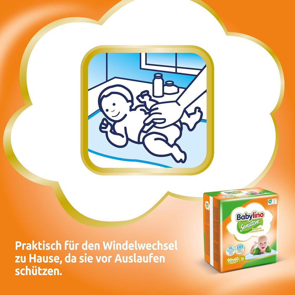 Sensitive Feuchttücher, 90 x 60 cm, extra saugfähig, 14 Stück