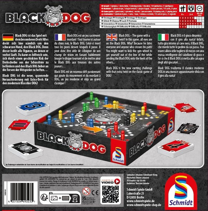 Schmidt Spiele 49323 Black DOG, joc de familie