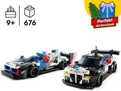 Jucărie LEGO Speed Champions BMW M4 GT3 & BMW M Hybrid V8 Race Car cu 2 modele de mașini construibile și 2 minifigurine de șofer de curse, cadou pentru băieți, fete de la 9 ani, model de mașină 76922 Seturi de constructie Besuche den LEGO-Store