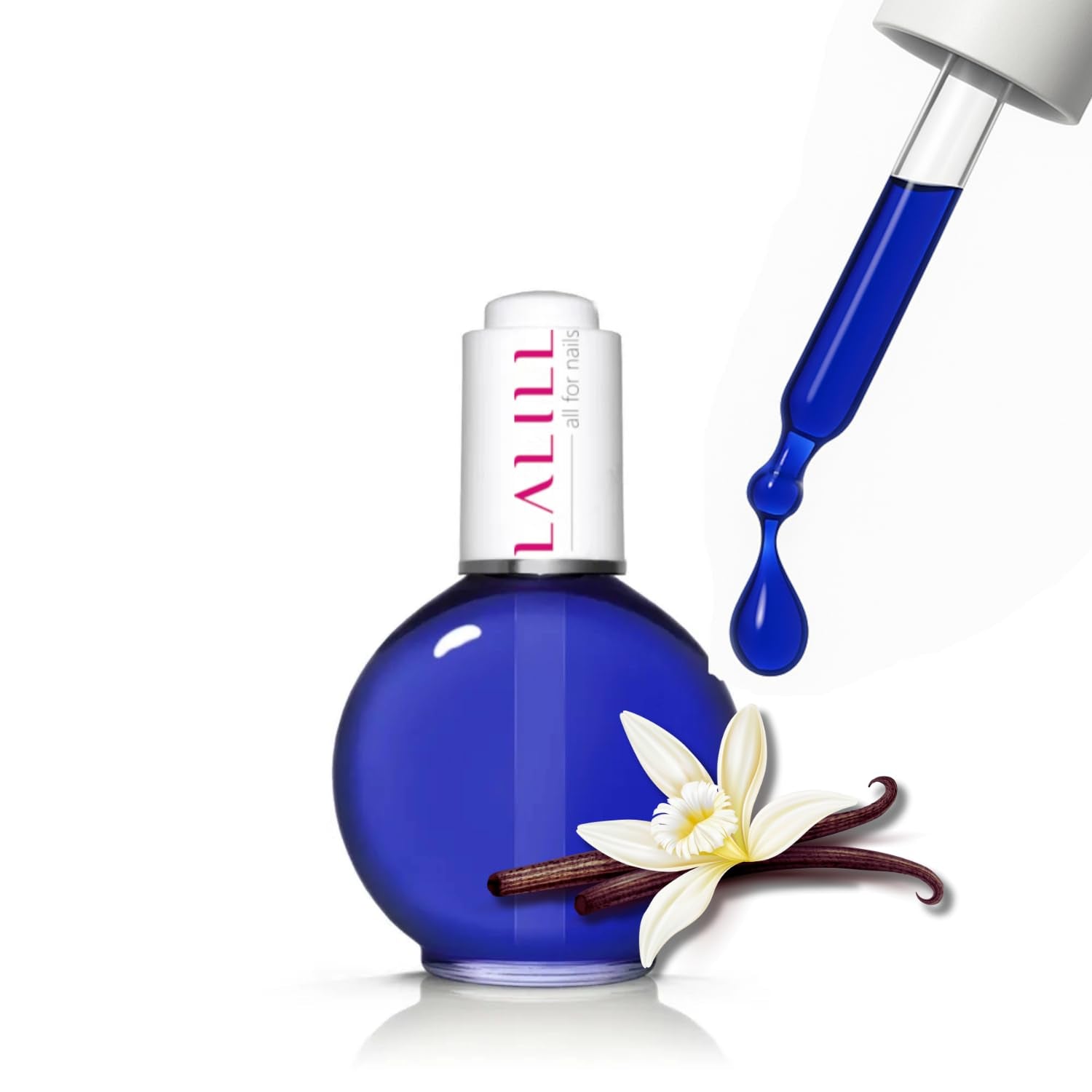 LALILL Nail Cuticle Oil 75Ml - Himbeere Nagelpflegeöl - Nagelöl Pflege Für Nägel Nagelhaut - SPA Maniküre Naildesign Hände - Vegan - Mit Pipette