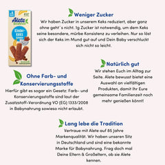 Alete bewusst Schokolade mit Keksen für Kinder, ab dem 8. Monat, Mutter und Kind Naty Shop