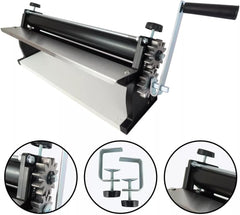 DKN Pizzateig-Rollmaschine mit Handkurbel, 48,8 cm, Nudelmaschine, Teigfolie mit Anti-Haft-Rollen und Dickenkontrolle – Konstruktion aus massivem Stahl und Aluminium