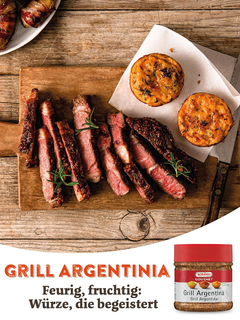Kotanyi Gourmet Grill-Argentina Gewürzzubereitung, mit Paprika, Pfeffer, Koriander und mehr, fruchtig-würzig, 400ccm, 285 g