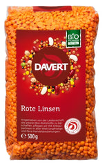Davert ganze rote Linsen (1 x 500 g) - Bio