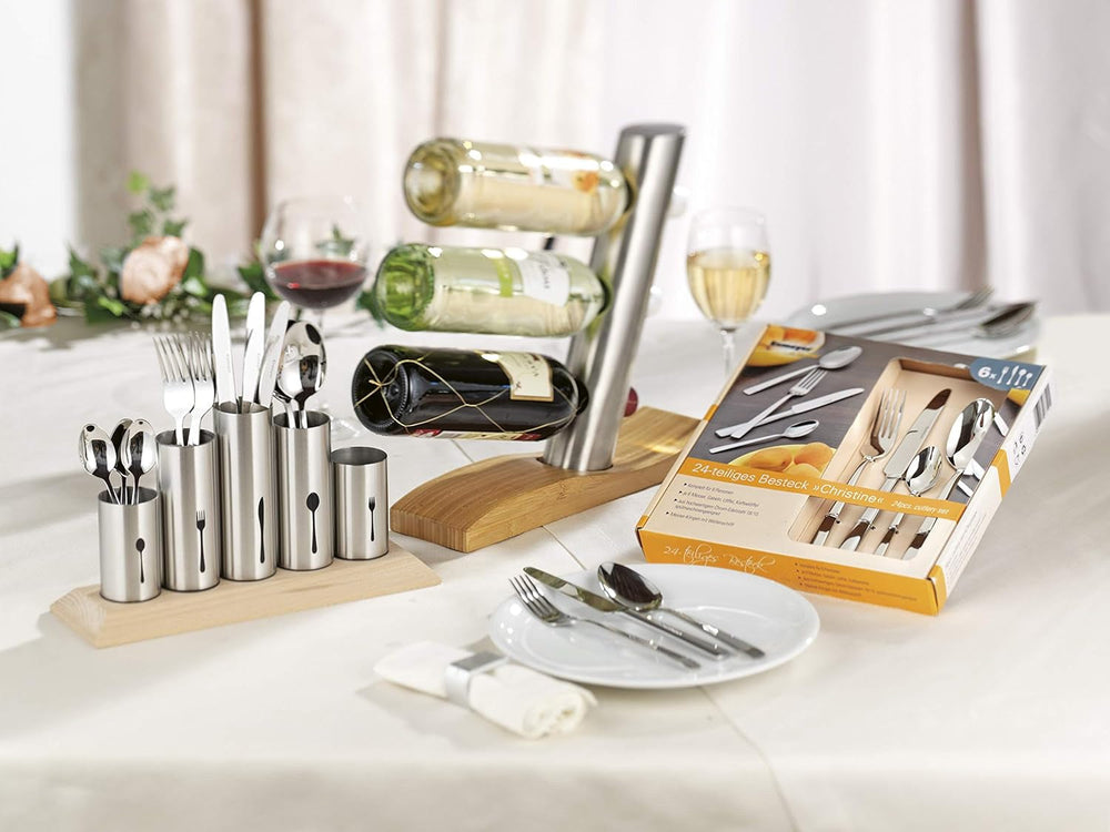 Besteckhalter aus Edelstahl, 1 Packung, Silber Naty Shop Kitchen