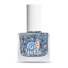 Snails 516202 Top Coat Confetti Blue Baby-Nagellack, auf Wasserbasis, waschbar, sicher, vegan