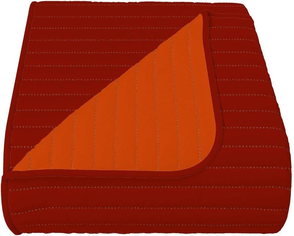 Orange/Rost-Mikrofaser-Sommersteppdecke für Doppelbett 250 x 250 cm Steppdecken und Steppdecken Naty Shop